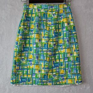VTG Ben & Elle New York Women's Retro 60s 70s Abstract Pencil Skirt Size 4